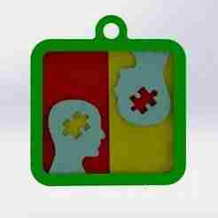 🧠 **Puzzle Man keychain - 3D keychain with 4 layer depths**.