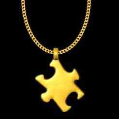 puzzle pendant charm