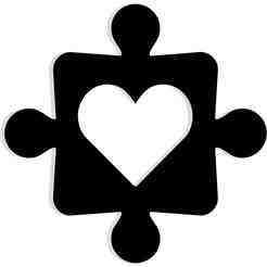 puzzle piece with another piece forming a heart in the gap 2 - 2D/3D Wall Art STL+SVG For CNC Router, Plasma, Waterjet, Laser & 3D Printer