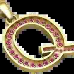 Q ALPHABET  PENDANT  3d printable model