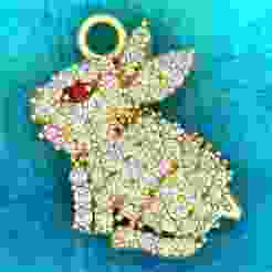 Rabbit Pendant - Womens pendant - N202027