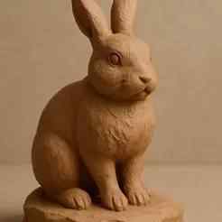 Rabbit Sculpture STL File