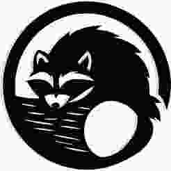 raccoon curled around a log 1 - 2D/3D Wall Art STL+SVG For CNC Router, Plasma, Waterjet, Laser & 3D Printer