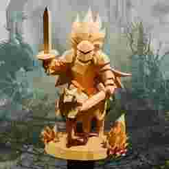 Radahn - Star General in stylized low-poly figure