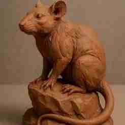 Rat Sculpture STL File