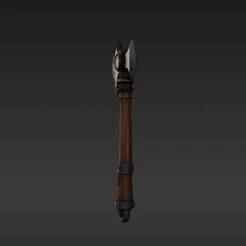 Realistic Forged Axe Head Keychain - Detailed Miniature Weapon Accessory