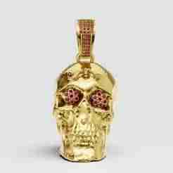 realistic skull pendant 3D printable model