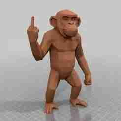 Rebel funny Monkey – 3D Attitude Design