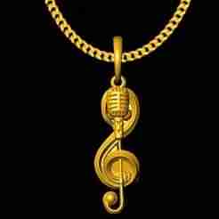 reble clef and a microphone charm 20mm