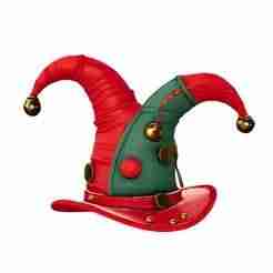 Red and Green Jester Hat