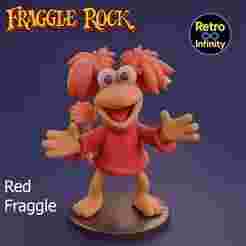 Red Fraggle - Fraggle Rock 3D figure Retro Infinity style (90mm) : vinyl collectible