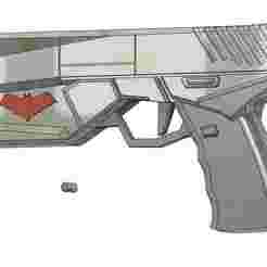 Red hood gun with magnetic holster