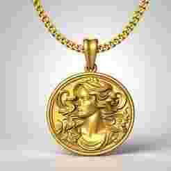 releif pendant charm