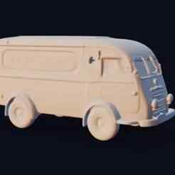 Renault 1 000 kg – Easy Print STL, 1947 Post-War French Light Van
