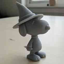 Retro Snoopy Witch Toy 3D Printable PVC Figurine (1980s Style Collectible)