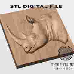 Rhinoceros – Wildlife Relief – 3D STL Model