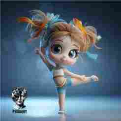 🤸‍♀️ "Ribbon Dancer" Gymnast Girl (STL)