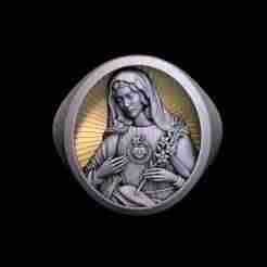 Ring with Saint Mary