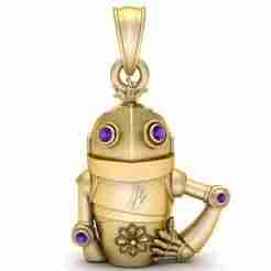 ROBOT DOURADO PENDENT