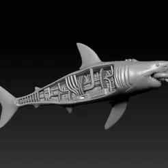 ROBOT FISH GOLD PENDANT   3d printable model