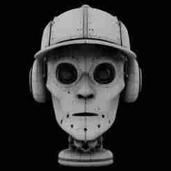 Robot Head Pendant with Cap