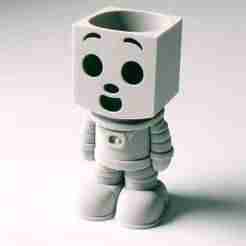 Robotic Boy Head Holder 3D Print for Kids