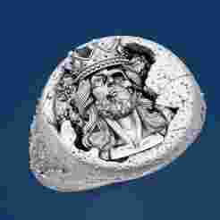 rock jesus skull ring