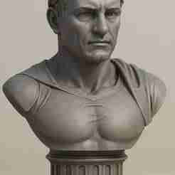 Roman Bust 3D Model - Printable Decorative Sculpture STL