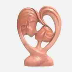 Romantic Decor, Man Woman Kiss Sculpture, Love Statue, Forever Eternal Love Couple In Love