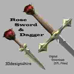 Rose Sword and Dagger