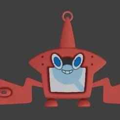 Rotom Pokedex Keychain - Animated Pokemon Encyclopedia - Pokémon - Ready to Print