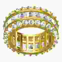 Round and Princess Diamond Channel Set Eternity Band