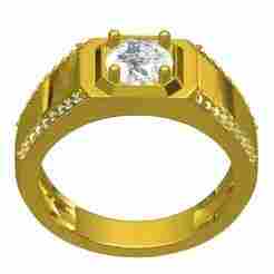 Round Diamond Engagement Ring for Men