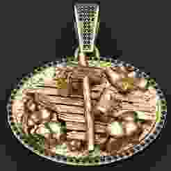Round Gold Pendant