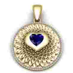 Royal Bloom Heart Pendant