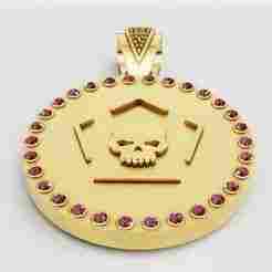 ruby skull charm 3D printable model
