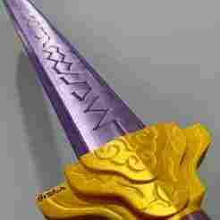 Rumi's Sword | Kpop Demon Hunters Prop Weapon | 3D Printed Dowel Version