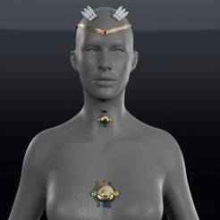 Sailor moon diadem, neck and pendant