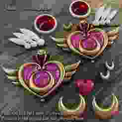 Sailor Moon Super accessories STL files set for 3D printing
