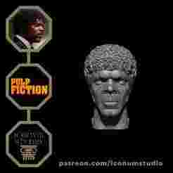 Samuel L. Jackson as Jules Winnfield – Pulp Fiction 3D Printable Bust STL and OBJ