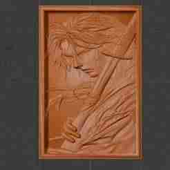 Samurai Warrior Relief 3D Model for CNC and 3D Printing