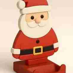 Santa Claus Phone Stand – Holiday STL for 3D Printing