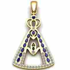 Sapphire Crown Pendant  3D Printable Model