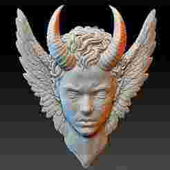 Scarred Angel - Facial Relief Art (High Relief)