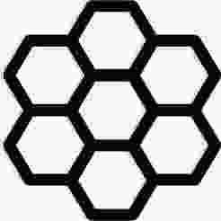 Scattered hexagons in gradients - 2D/3D Wall Art STL+SVG For CNC Router, Plasma, Waterjet, Laser & 3D Printer