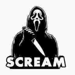 SCREAM (GHOSTFACE) Logo Display by MANIACMANCAVE3D