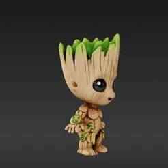 Sentient Bark Buddy Keychain - Detailed Stylized Plant Character for 3D Printing