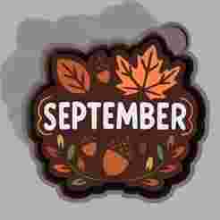 🍂🌰 September Badge – Freshie, Keychain, Resin & Candle Mold
