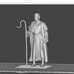 Shepherd of Bethlehem with wooden baculum