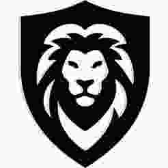 shield with a lion crest made from a single bold stroke 5 - 2D/3D Wall Art STL+SVG For CNC Router, Plasma, Waterjet, Laser & 3D Printer